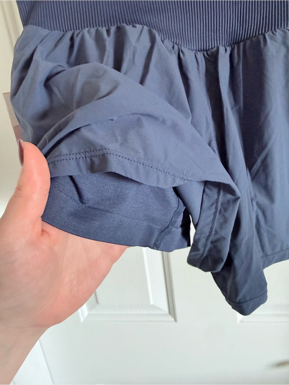 NWT New Women's Navy Athletic Skort Shorts with Built-In Biker Shorts Pilates - Picture 7 of 14